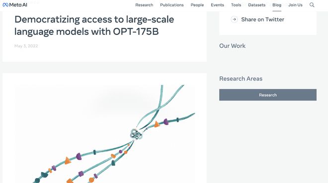 科技公司史上第一次：Meta开源GPT3参数大小的AI模型(图1)