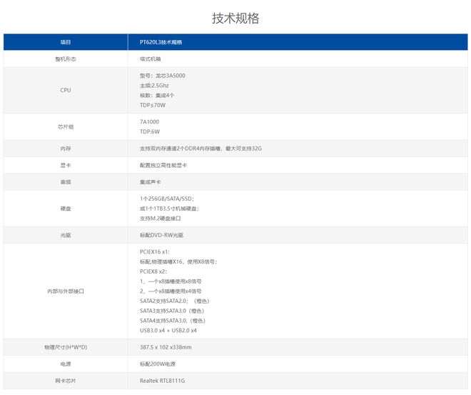 100% 国产芯 + 操作系统,宝德自强龙芯 PC 上市(图7) 100% 国产芯 + 操作系统,宝德自强龙芯 PC 上市(图7)