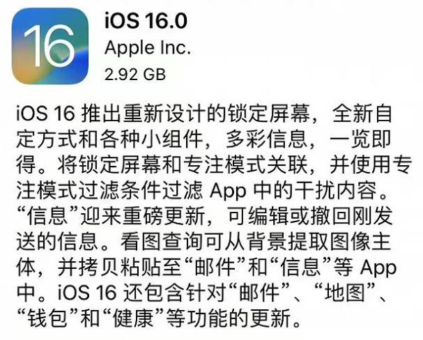 苹果正式推送iOS16(图1)