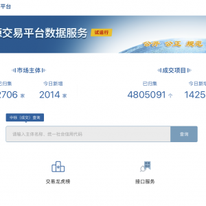 【在线】全国公共资源交易平台数据服务